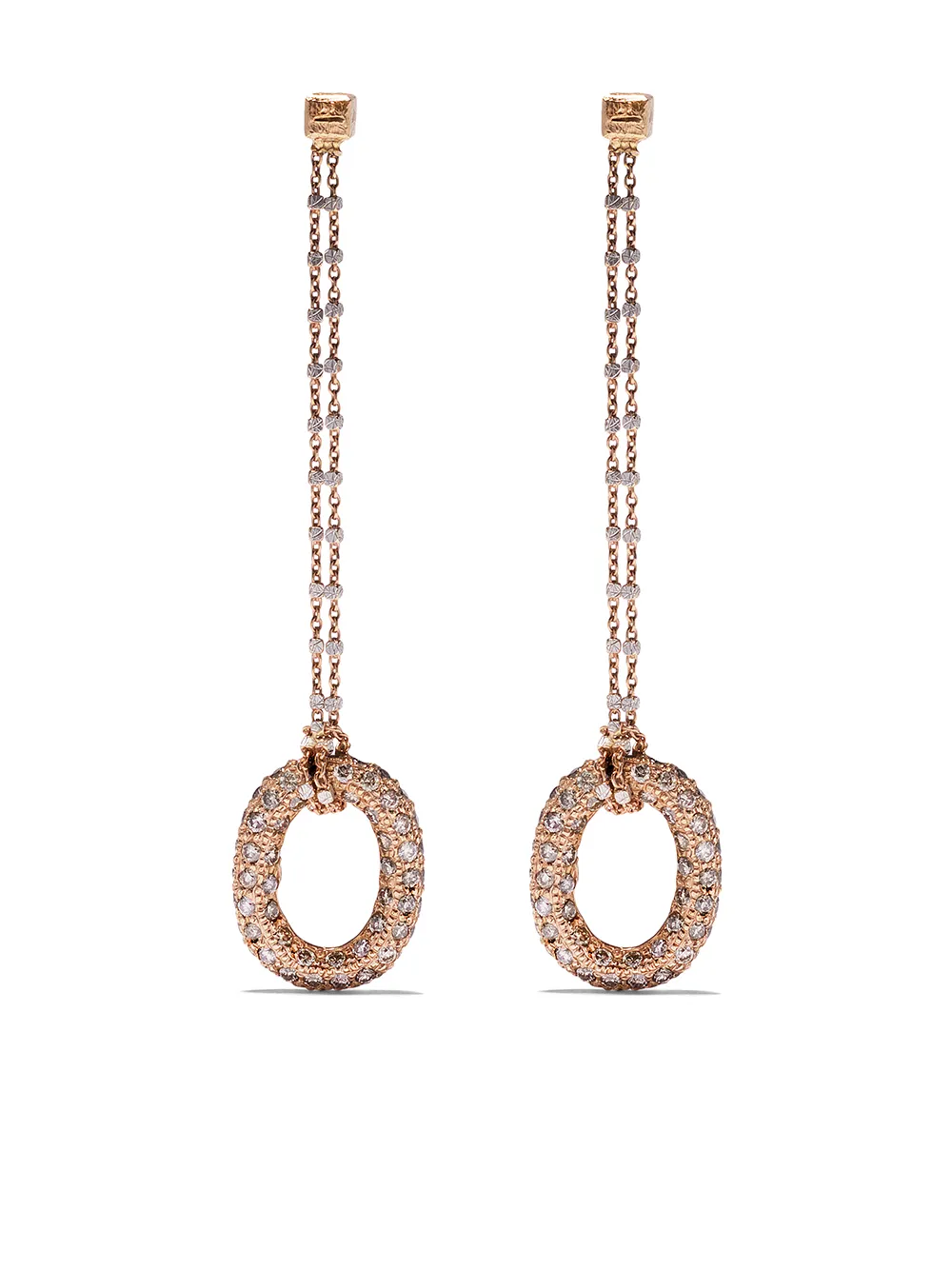 Серьги-подвески Pave Links из розового золота с бриллиантами Carolina Bucci, розовый
Серьги-подвески Pave Links из розового золота с бриллиантами Carolina Bucci, розовый