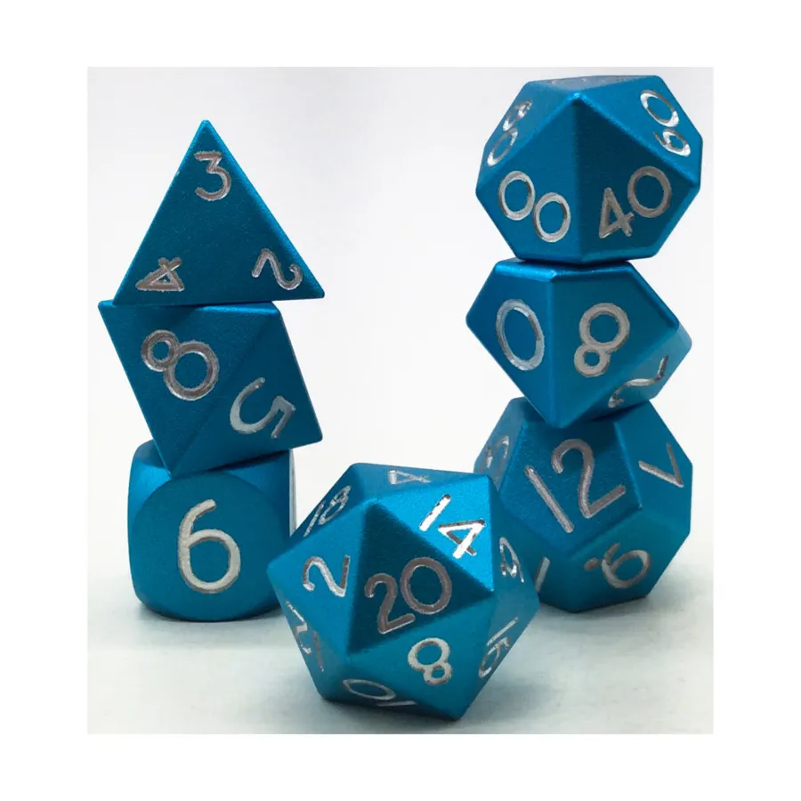 Одиночный комплект из анодированного полиэстера - светло-синий (7), Aluminium Solid Dice (Level Up Dice)
Одиночный комплект из анодированного полиэстера - светло-синий (7), Aluminium Solid Dice (Level Up Dice)