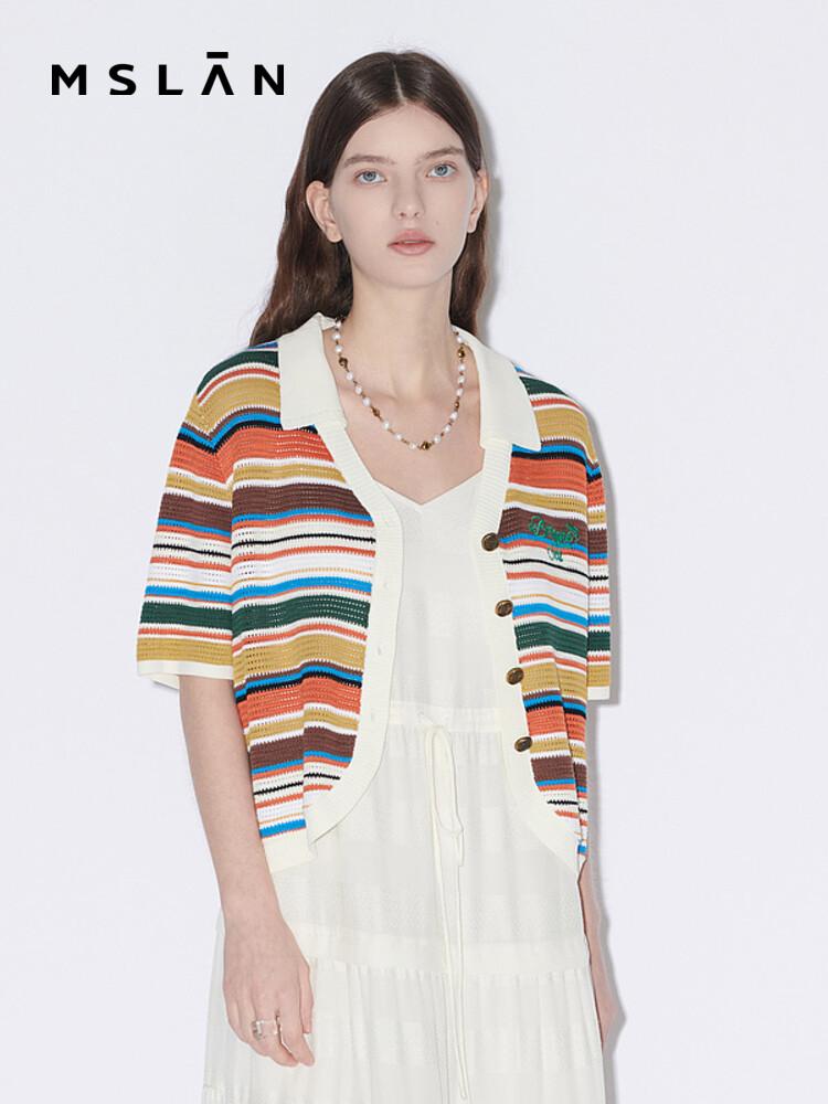 Кардиган вязаный MSlan в красочную полоску, кремовый
Кардиган вязаный MSlan в красочную полоску, кремовый