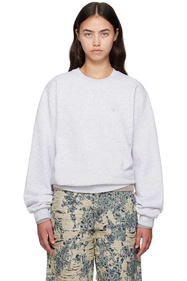 Acne Studios Серая флисовая толстовка с круглым вырезом
Acne Studios Серая флисовая толстовка с круглым вырезом