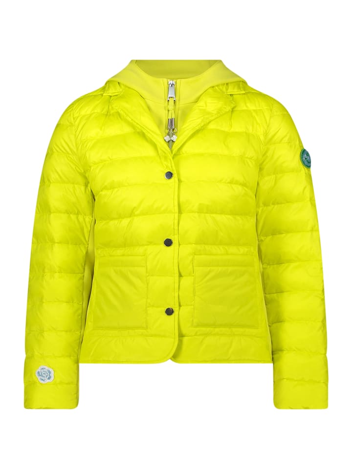Стеганая куртка со съемным капюшоном неоново-желтого цвета CARTOON
Стеганая куртка со съемным капюшоном неоново-желтого цвета CARTOON