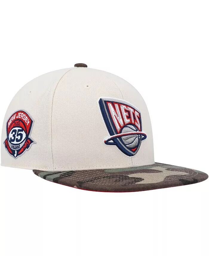 Мужская кремовая/камуфляжная кепка New Jersey Nets Hardwood Classics 35th Anniversary Off White Camo Fitted Hat Mitchell & Ness
Мужская кремовая/камуфляжная кепка New Jersey Nets Hardwood Classics 35th Anniversary Off White Camo Fitted Hat Mitchell & Ness