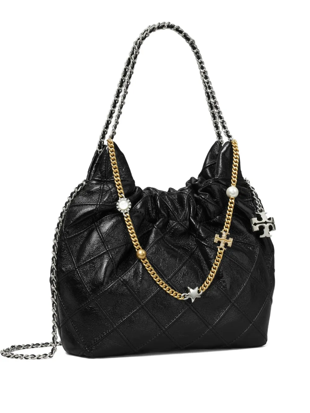 Сумка-тоут Fleming Distressed размера мини Tory Burch, черный
Сумка-тоут Fleming Distressed размера мини Tory Burch, черный