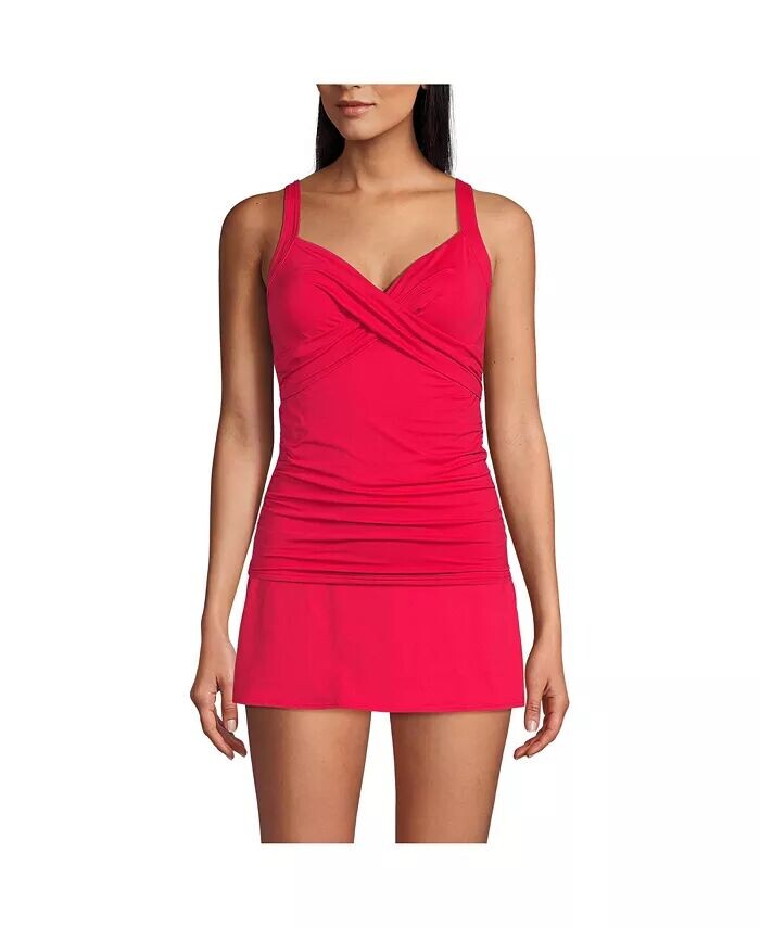 Женский купальник-танкини с длинным торсом и v-образным вырезом на косточках, топ-топ Lands' End, красный
Женский купальник-танкини с длинным торсом и v-образным вырезом на косточках, топ-топ Lands' End, красный