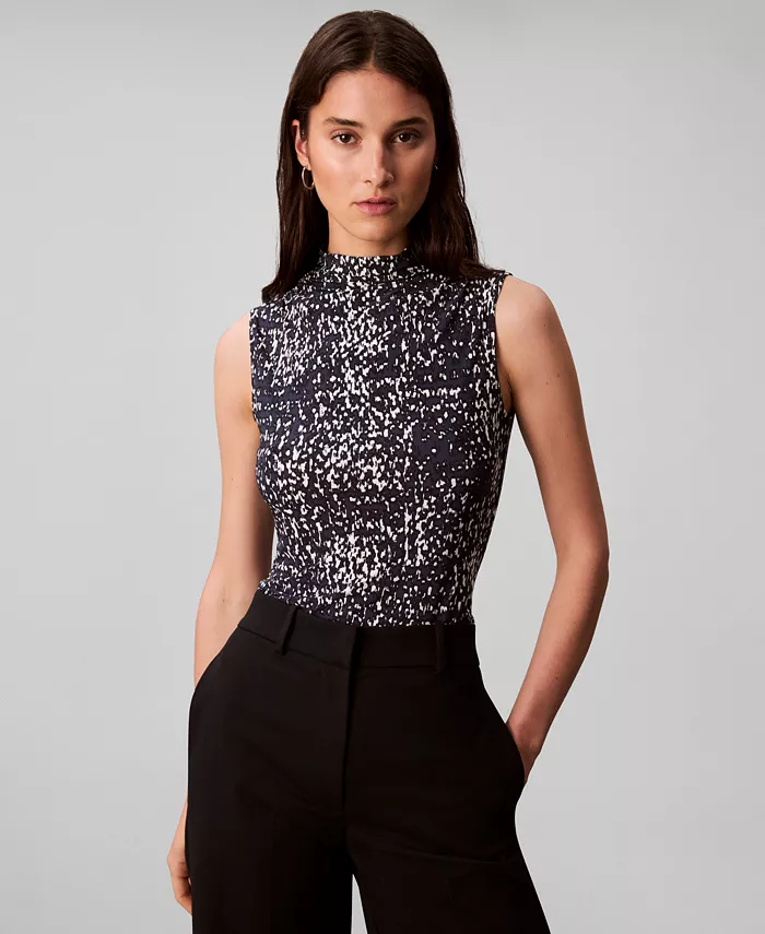 Женский топ без рукавов с принтом и воротником-стойкой Calvin Klein, синий
Женский топ без рукавов с принтом и воротником-стойкой Calvin Klein, синий