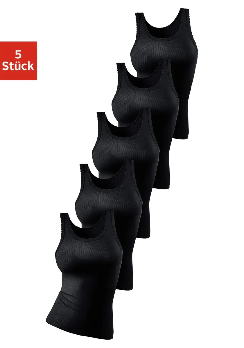 Майка petite fleur (5 шт.), изготовлена из мягкой качественной двойной резинки, майка, майка, черный