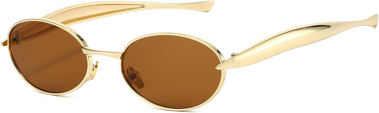 Стильные металлические овальные солнцезащитные очки YAMEIZE для женщин и мужчин, с металлической оправой и круглыми линзами, защита от УФ-излучения UV400, для вождения и активного отдыха, Gold Brown
Стильные металлические овальные солнцезащитные очки YAMEIZE для женщин и мужчин, с металлической оправой и круглыми линзами, защита от УФ-излучения UV400, для вождения и активного отдыха, Gold Brown