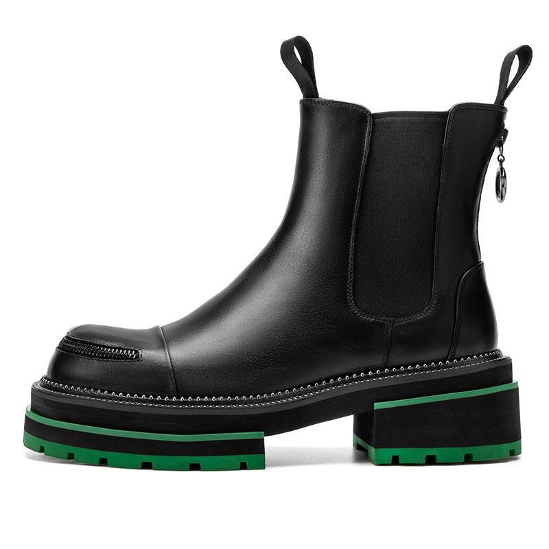 TUATARA Челси ботинки мужские короткие черные с зеленой подошвой, цвет Black/Green Base
TUATARA Челси ботинки мужские короткие черные с зеленой подошвой, цвет Black/Green Base