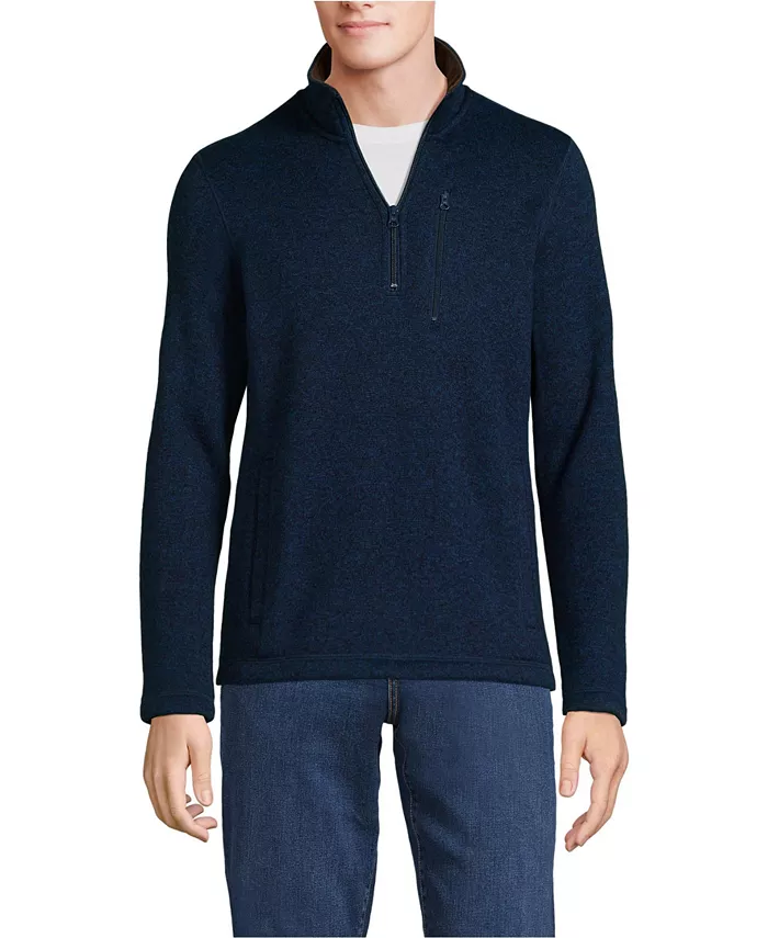 Мужская флисовая толстовка с молнией на четверть Lands' End, синий
Мужская флисовая толстовка с молнией на четверть Lands' End, синий