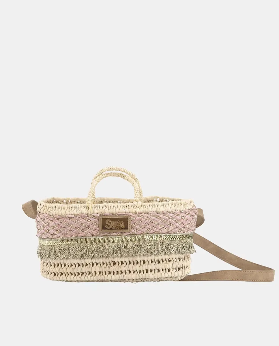 Мини-сумка из натуральной пальмовой пряжи в сочетании с бахромой и рафией Simó Sastre, розовый
Мини-сумка из натуральной пальмовой пряжи в сочетании с бахромой и рафией Simó Sastre, розовый