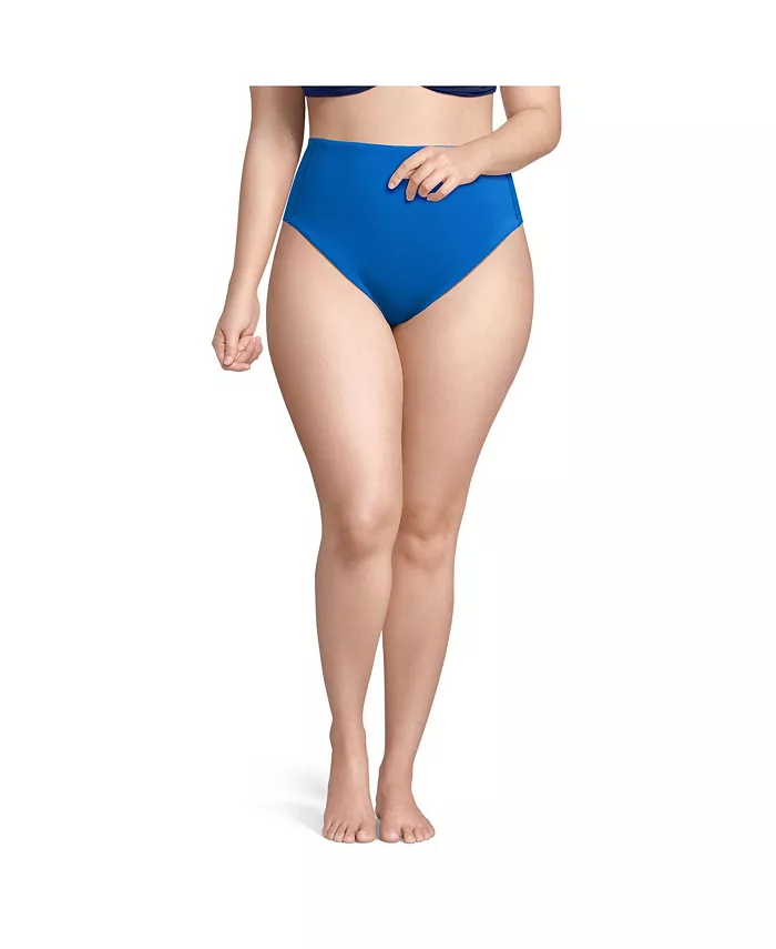 Женские плавки-бикини с высокой талией и высоким вырезом без застежек Lands' End, синий
Женские плавки-бикини с высокой талией и высоким вырезом без застежек Lands' End, синий