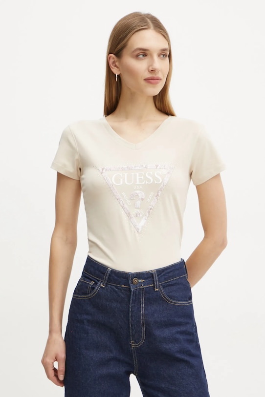 Футболка Guess, бежевый
Футболка Guess, бежевый