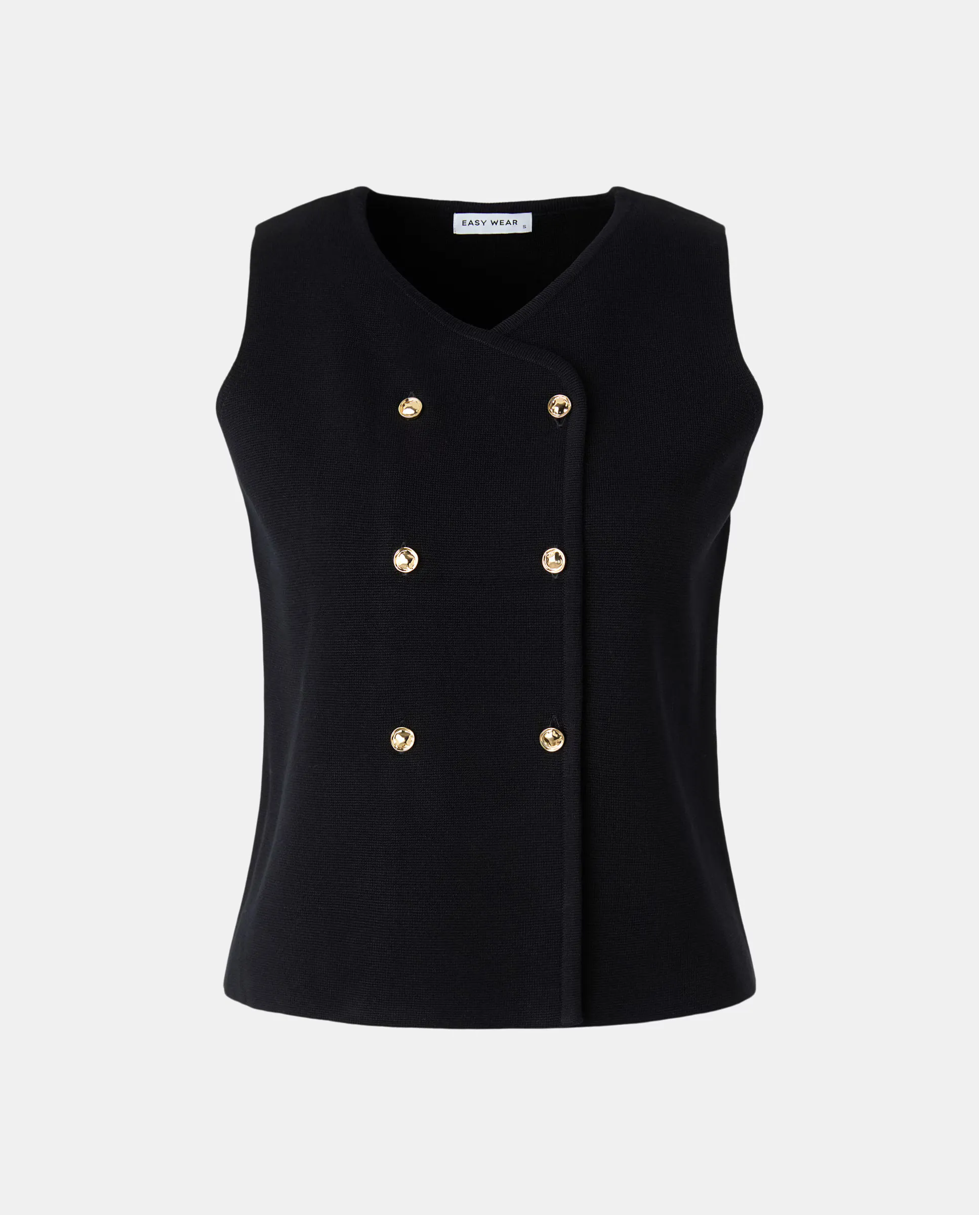 Женский вязаный жилет на пуговицах Easy Wear, черный
Женский вязаный жилет на пуговицах Easy Wear, черный