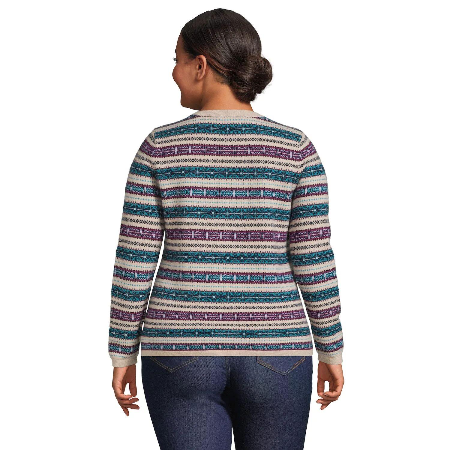 Кашемировый свитер больших размеров Lands' End с круглым вырезом Lands' End
Кашемировый свитер больших размеров Lands' End с круглым вырезом Lands' End