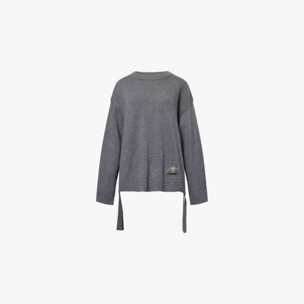 Джемпер Ganni с нашивкой бренда, серый
Джемпер Ganni с нашивкой бренда, серый