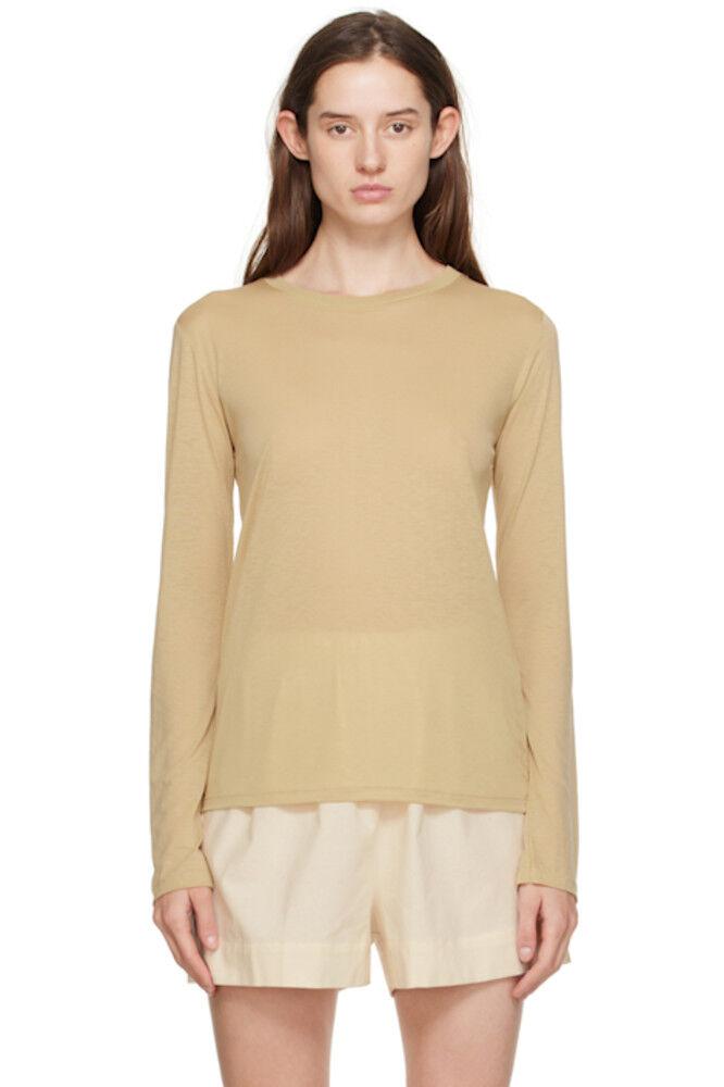 Бежевая футболка с круглым вырезом и длинными рукавами Baserange
Бежевая футболка с круглым вырезом и длинными рукавами Baserange