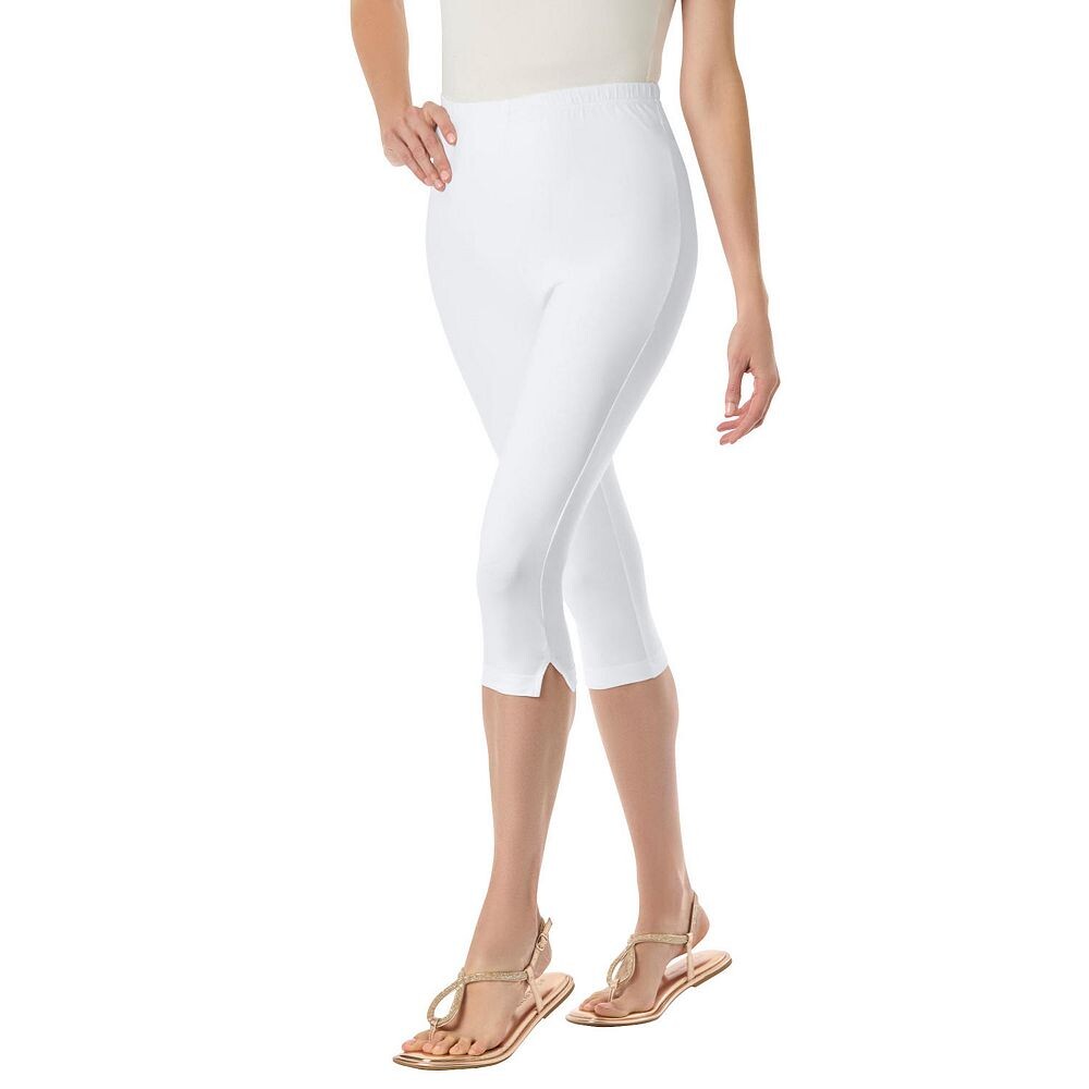 Женщина в женских леггинсах-капри из эластичного хлопка больших размеров Woman Within, белый
Женщина в женских леггинсах-капри из эластичного хлопка больших размеров Woman Within, белый