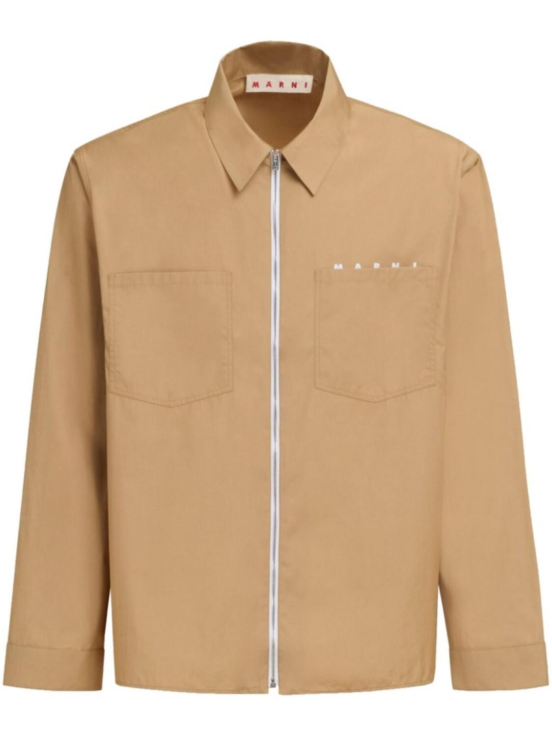 Куртка-рубашка с логотипом Marni, нейтральный цвет
Куртка-рубашка с логотипом Marni, нейтральный цвет