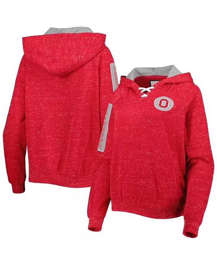 Женский пуловер с капюшоном реглан Scarlet Ohio State Buckeyes The Devil Speckle и кружевной планкой Colosseum
Женский пуловер с капюшоном реглан Scarlet Ohio State Buckeyes The Devil Speckle и кружевной планкой Colosseum