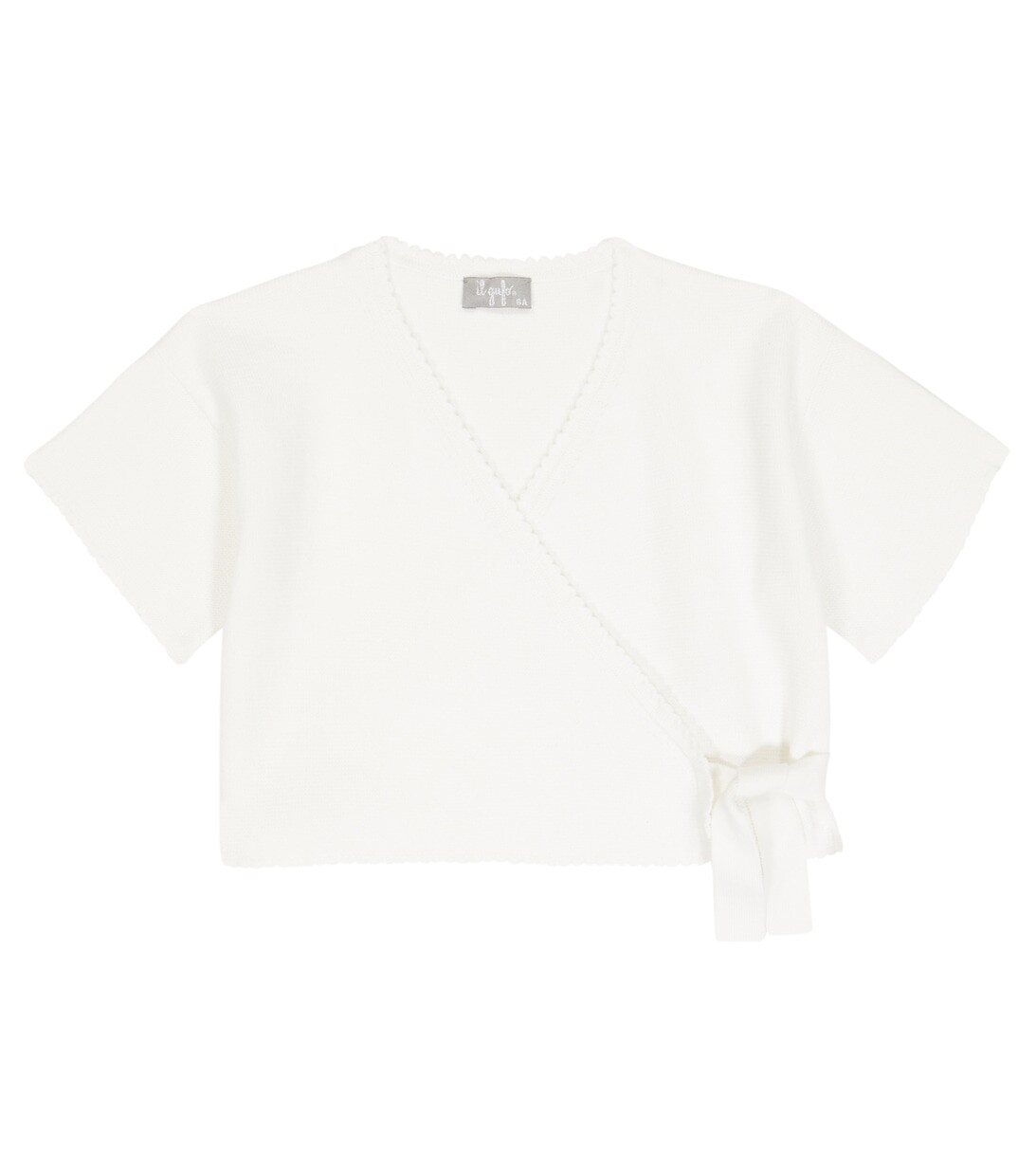 Хлопковый топ с запахом Il Gufo, белый
Хлопковый топ с запахом Il Gufo, белый