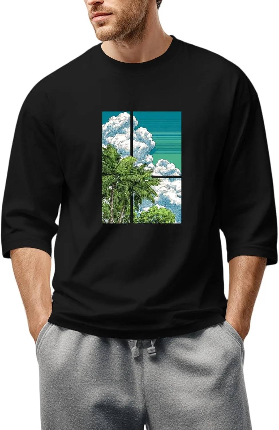 Футболка для мужчин Casual Loose с 2D Print Kvsozwuty
Футболка для мужчин Casual Loose с 2D Print Kvsozwuty