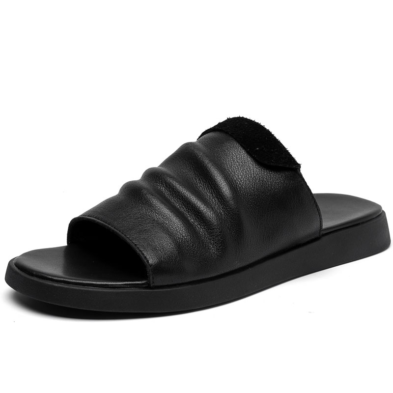 Лёгкие тапочки мужские чёрные LUOMAIKE 
Лёгкие тапочки мужские чёрные LUOMAIKE