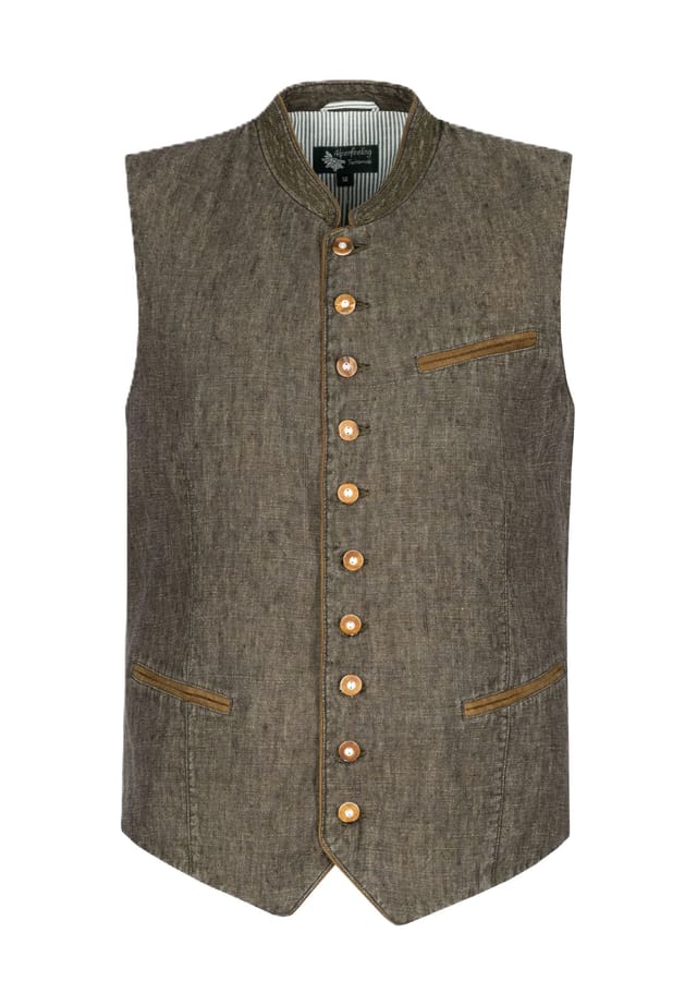 Льняной жилет воротник-стойка нагрудный карман Alpenfeeling, цвет 0 oliv
Льняной жилет воротник-стойка нагрудный карман Alpenfeeling, цвет 0 oliv