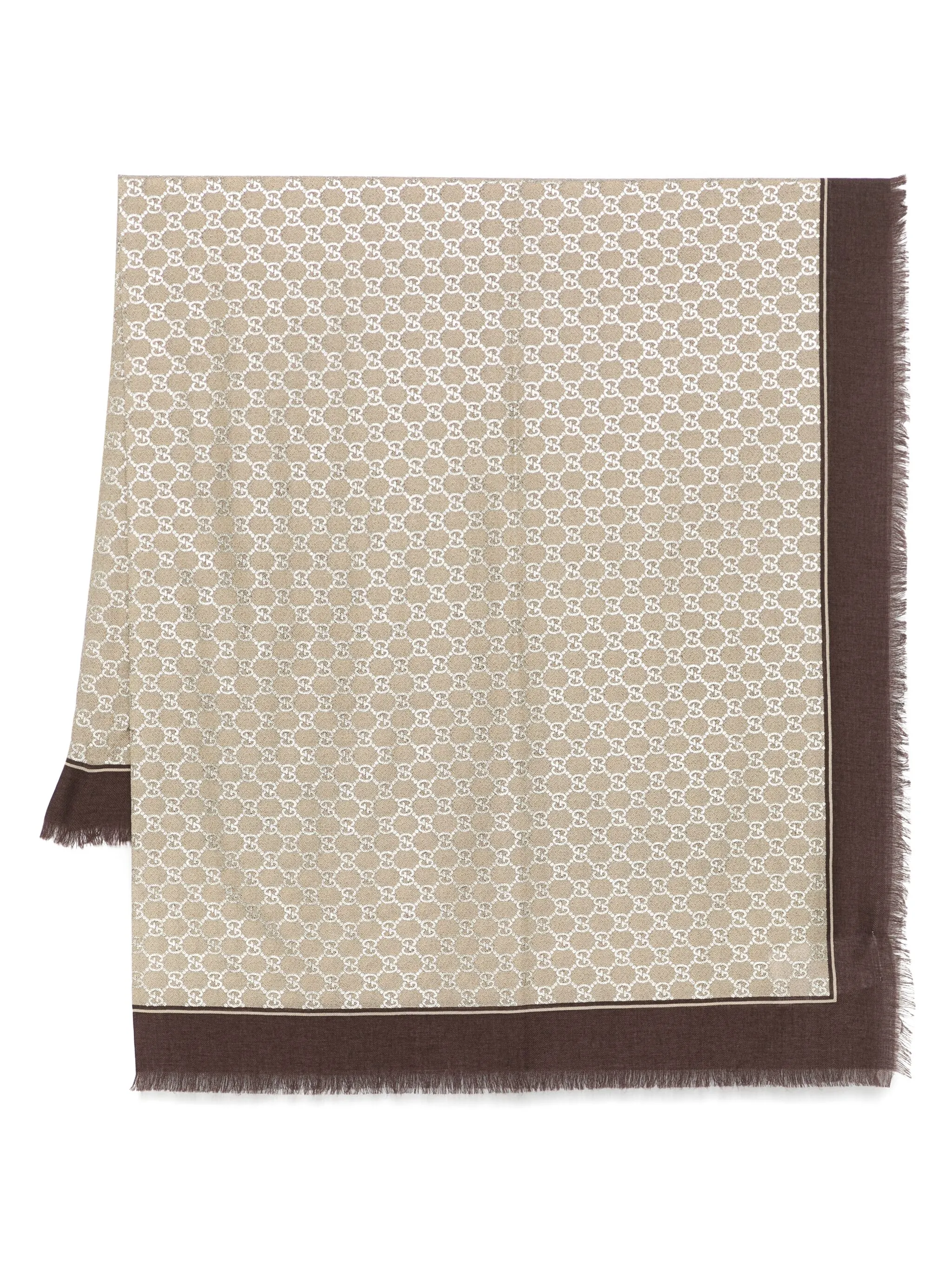 Шерстяная шаль с логотипом GG Gucci, коричневый
Шерстяная шаль с логотипом GG Gucci, коричневый