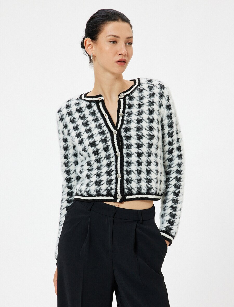 Вязаный кардиган Koton Knit Cardigan, черный
Вязаный кардиган Koton Knit Cardigan, черный