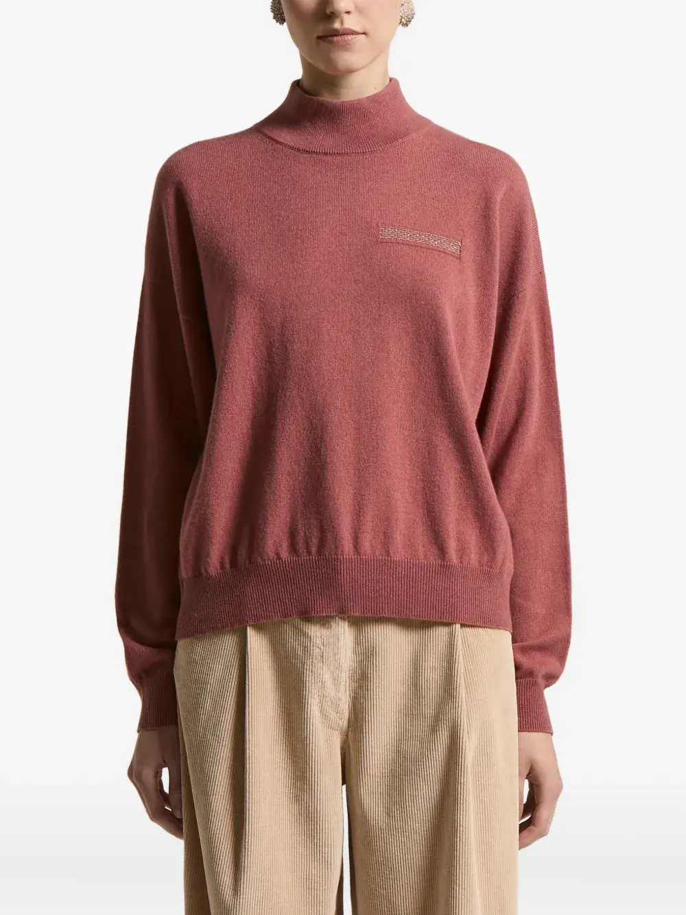 Свитер с высоким воротом и декоративными деталями Peserico, красный
Свитер с высоким воротом и декоративными деталями Peserico, красный