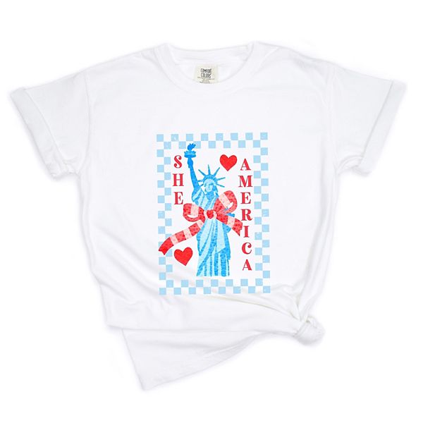 Футболка She Loves America в клетку с эффектом окрашивания Simply Sage Market, White
Футболка She Loves America в клетку с эффектом окрашивания Simply Sage Market, White