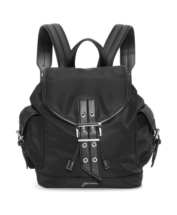 Черный рюкзак на завязках Ganni, черный
Черный рюкзак на завязках Ganni, черный