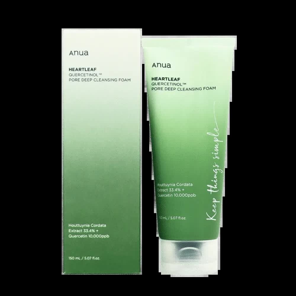Anua, Heartleaf Quercetinol Pore Deep Cleansing Foam — Глубоко очищающая пенка для лица, 150 мл
Anua, Heartleaf Quercetinol Pore Deep Cleansing Foam — Глубоко очищающая пенка для лица, 150 мл