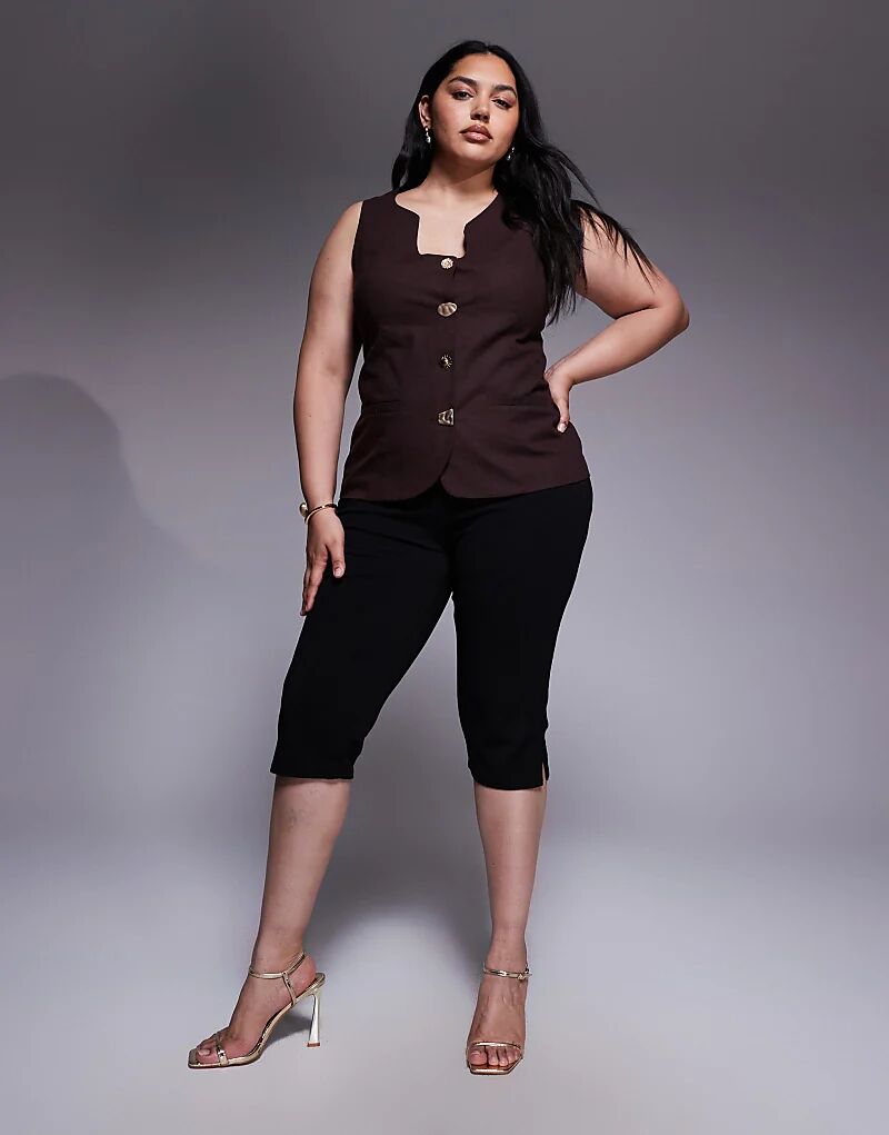 Брюки-капри ASOS DESIGN Curve с разрезами по бокам черного цвета
Брюки-капри ASOS DESIGN Curve с разрезами по бокам черного цвета