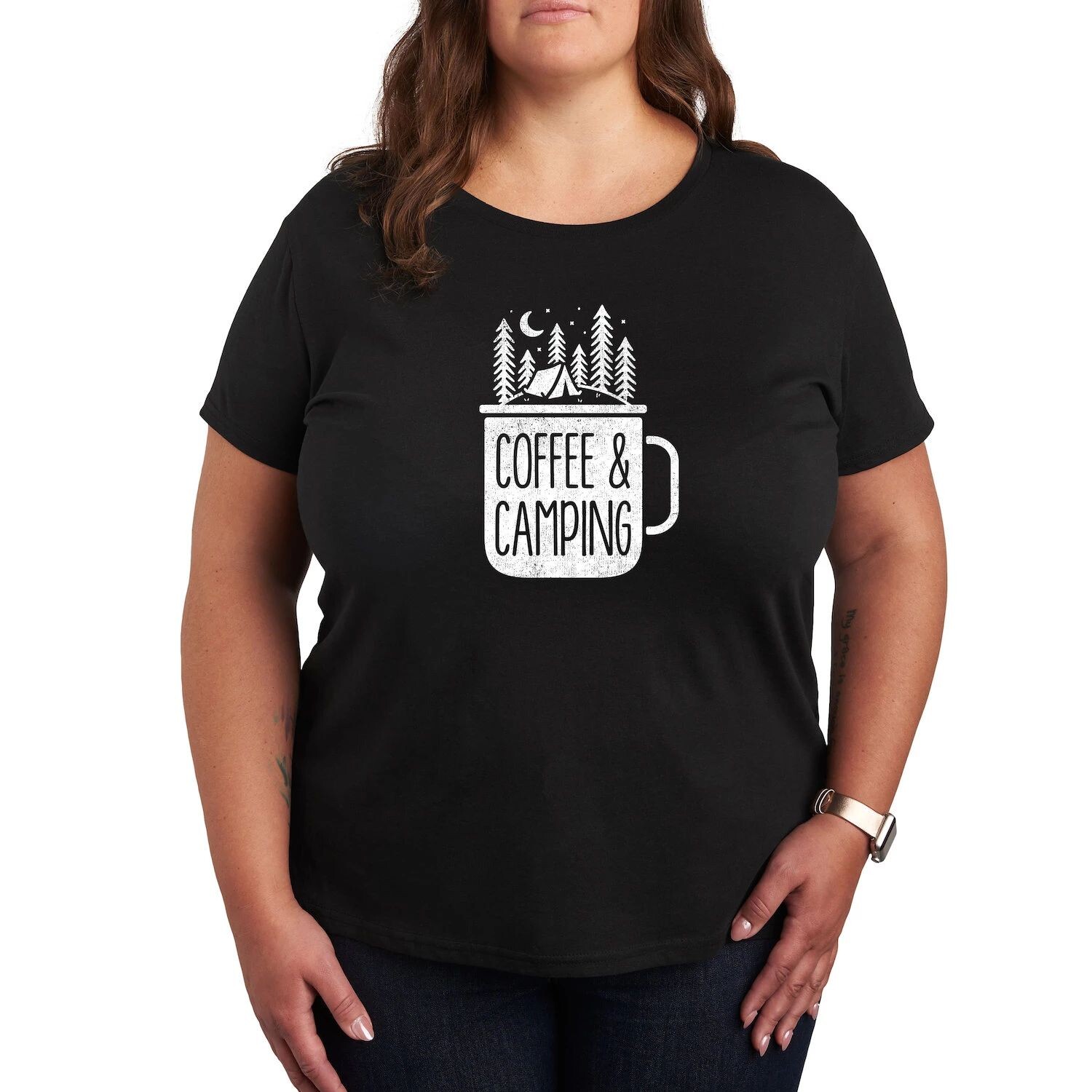 Футболка Missy Plus Size с рисунком кофе и кемпинга Licensed Character, черный
Футболка Missy Plus Size с рисунком кофе и кемпинга Licensed Character, черный