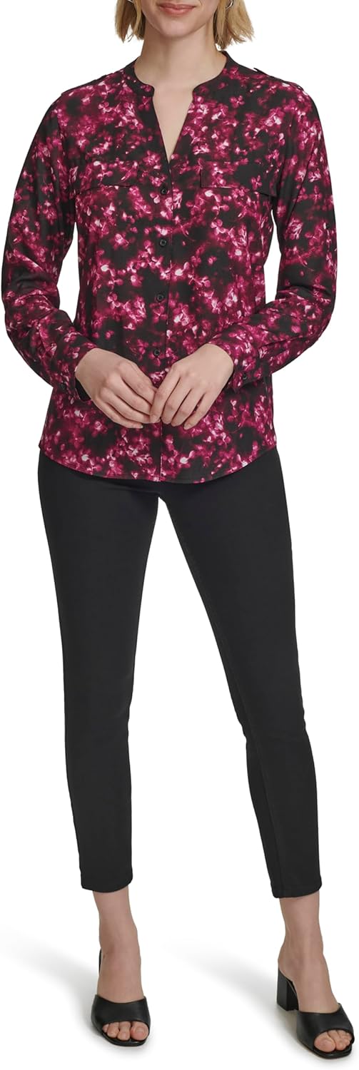 Женская блузка Calvin Klein с отворотом, Jew/Blk Combo
Женская блузка Calvin Klein с отворотом, Jew/Blk Combo