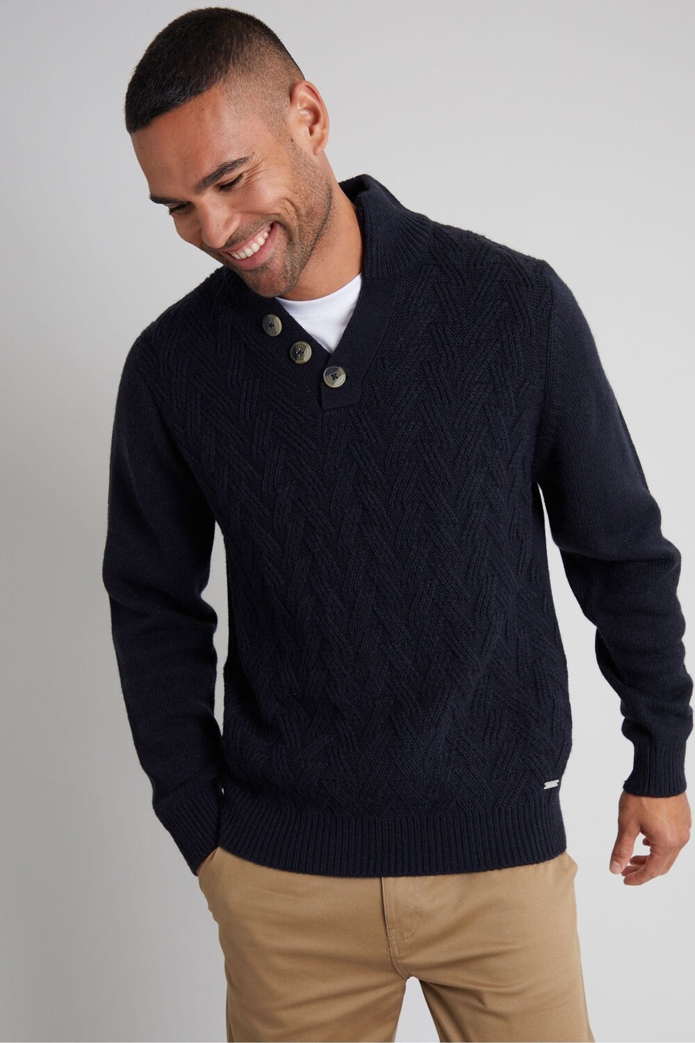 Джемпер с воротником стойкой на пуговицах Threadbare, синий
Джемпер с воротником стойкой на пуговицах Threadbare, синий