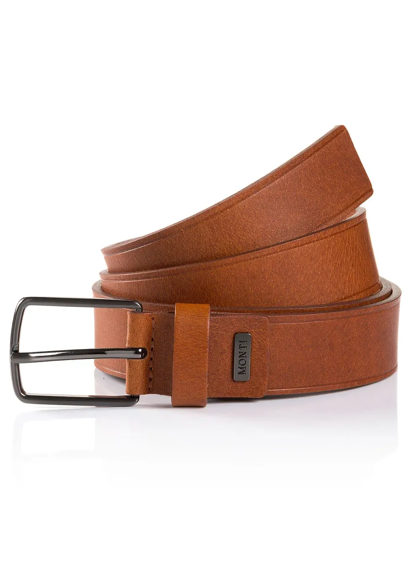 Кожаный ремень MONTI "GENEV", с сатинированной черненой пряжкой, коричневый
Кожаный ремень MONTI "GENEV", с сатинированной черненой пряжкой, коричневый