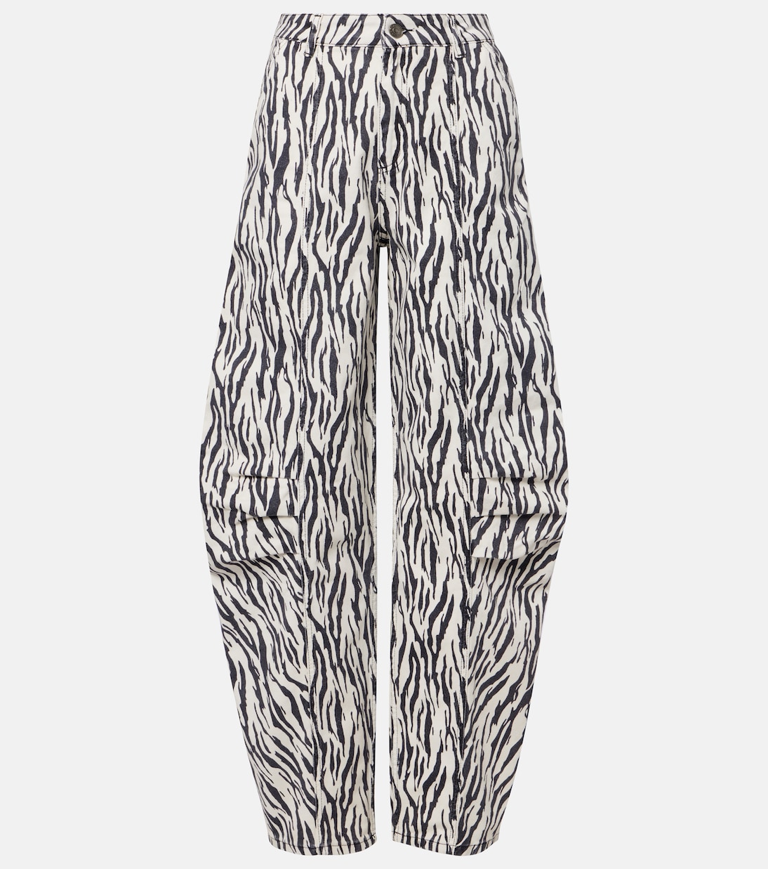 Хлопковые печатные карго-брюки из твила Rotate, Egret Comb.
Хлопковые печатные карго-брюки из твила Rotate, Egret Comb.