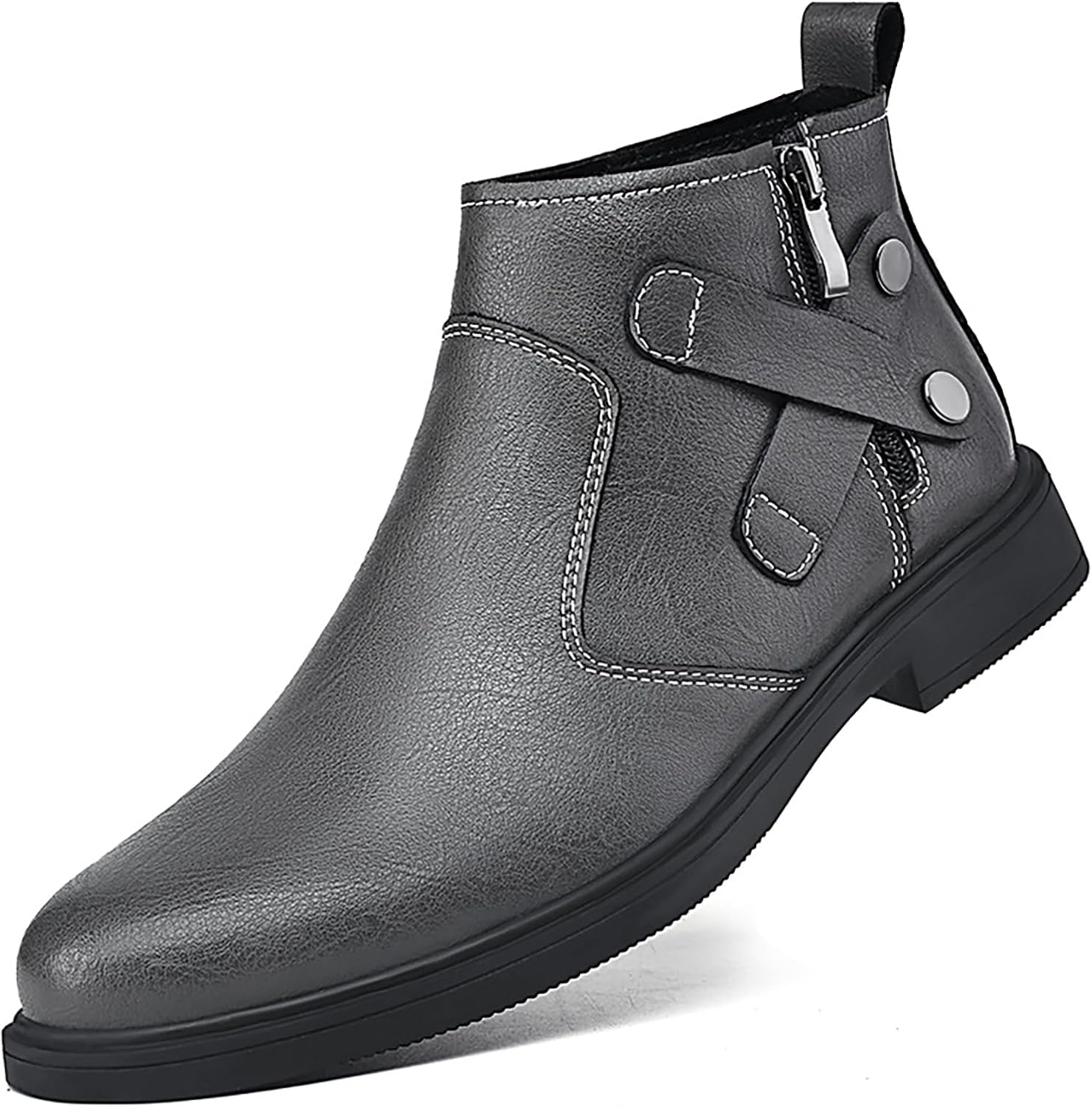 Мужские ботинки-челси из натуральной кожи с ремешком и пряжкой, осенне-зимняя мода, боковая молния, удобная подкладка из меха, деловые оксфорды, повседневные ботинки-чакка Siyake, серый
Мужские ботинки-челси из натуральной кожи с ремешком и пряжкой, осенне-зимняя мода, боковая молния, удобная подкладка из меха, деловые оксфорды, повседневные ботинки-чакка Siyake, серый