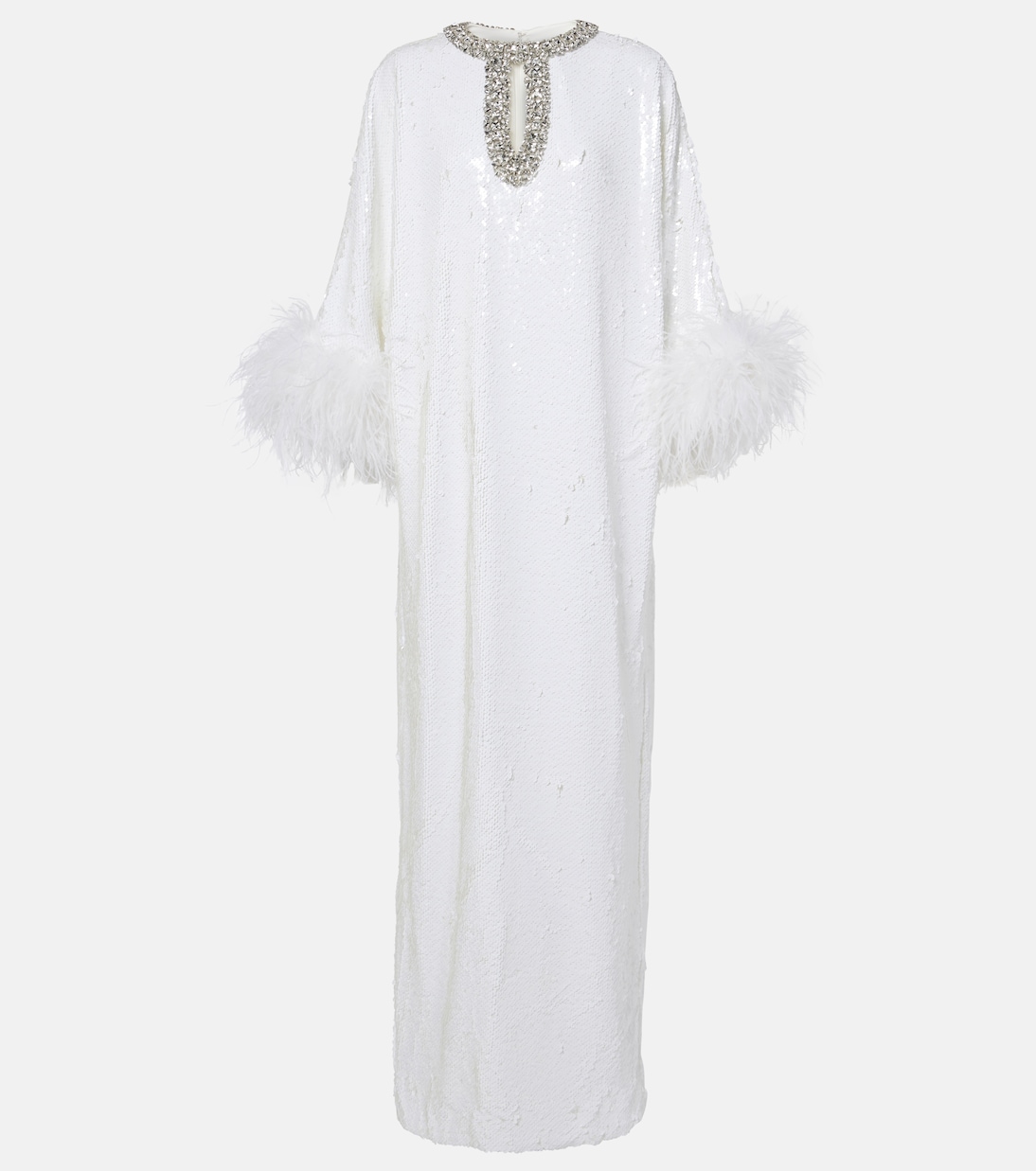 Длинное платье с отделкой из перьев Self-Portrait, белый
Длинное платье с отделкой из перьев Self-Portrait, белый