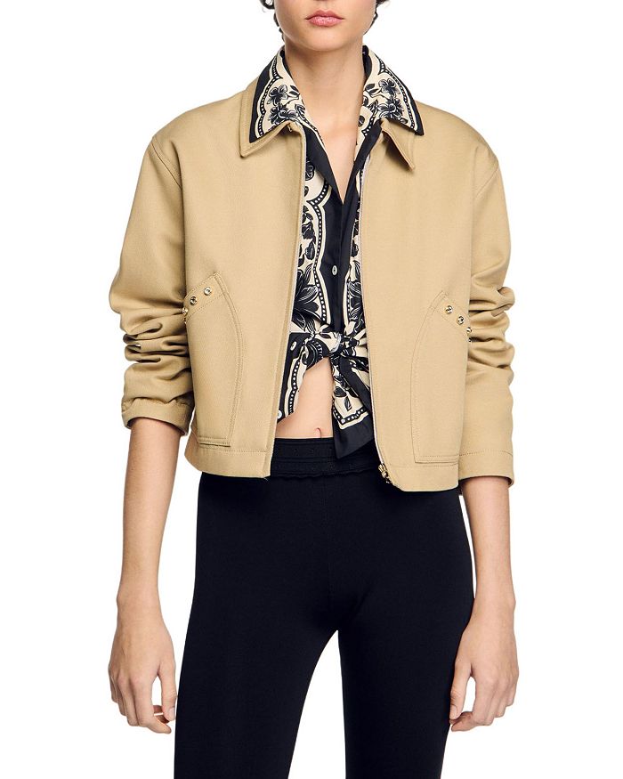 Укороченная куртка со стразами Sandro, коричневый/бежевый
Укороченная куртка со стразами Sandro, коричневый/бежевый