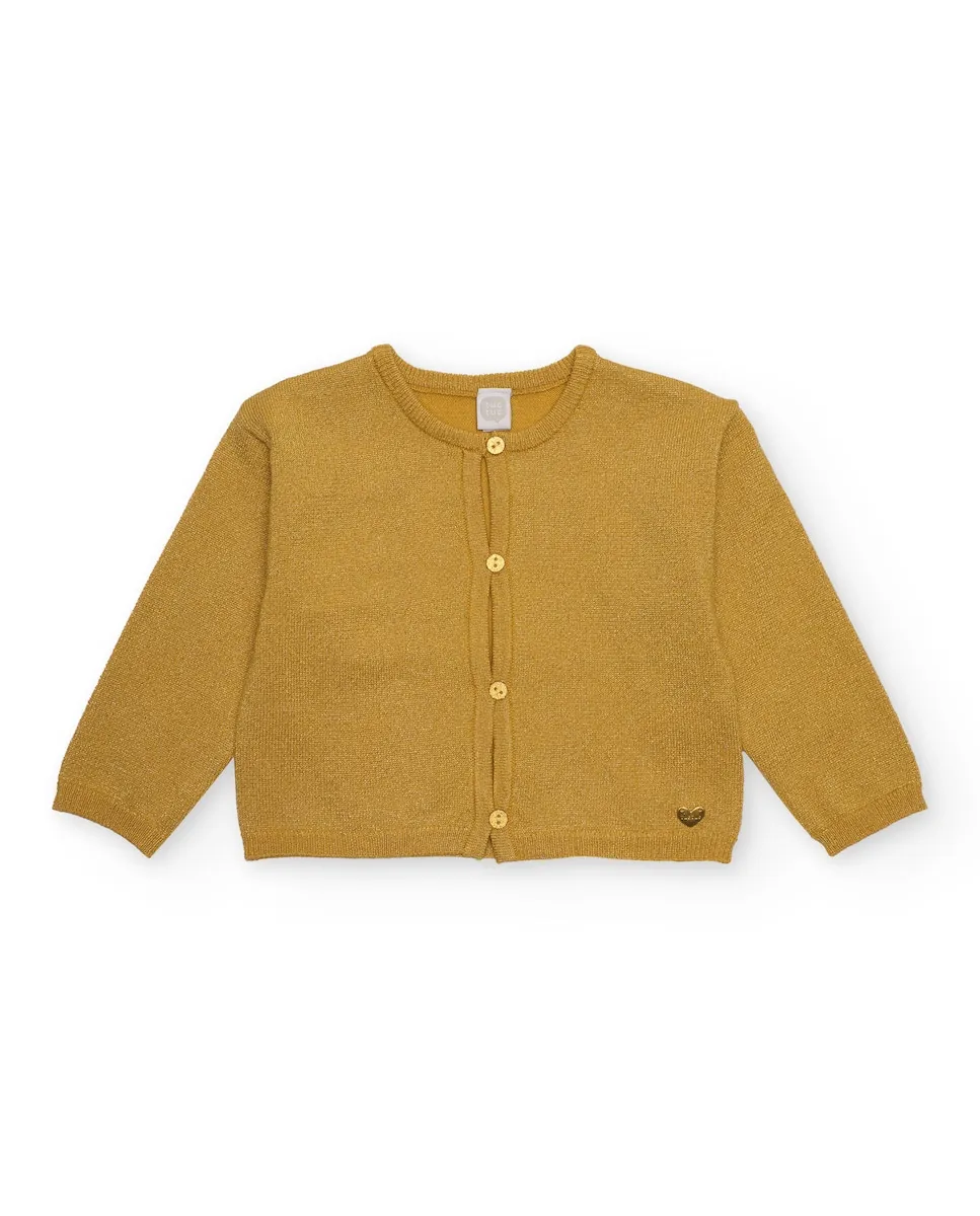 Детский кардиган из блестящего золотого трикотажа Tuc tuc
Детский кардиган из блестящего золотого трикотажа Tuc tuc