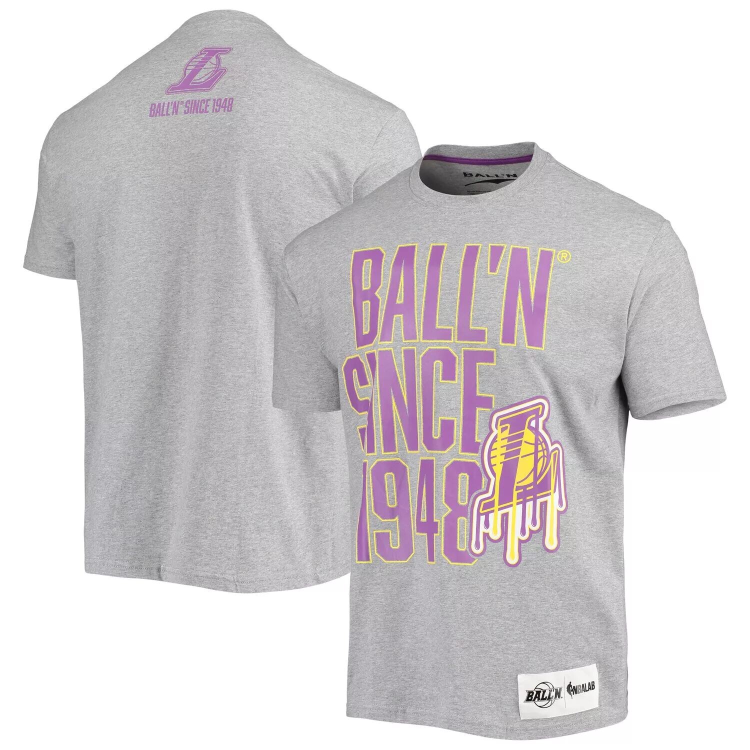 Мужская серая футболка BALL'N Heathered Los Angeles Lakers с 1948 года, Серый, Мужская серая футболка BALL'N Heathered Los Angeles Lakers с 1948 года
Мужская серая футболка BALL'N Heathered Los Angeles Lakers с 1948 года, Серый, Мужская серая футболка BALL'N Heathered Los Angeles Lakers с 1948 года