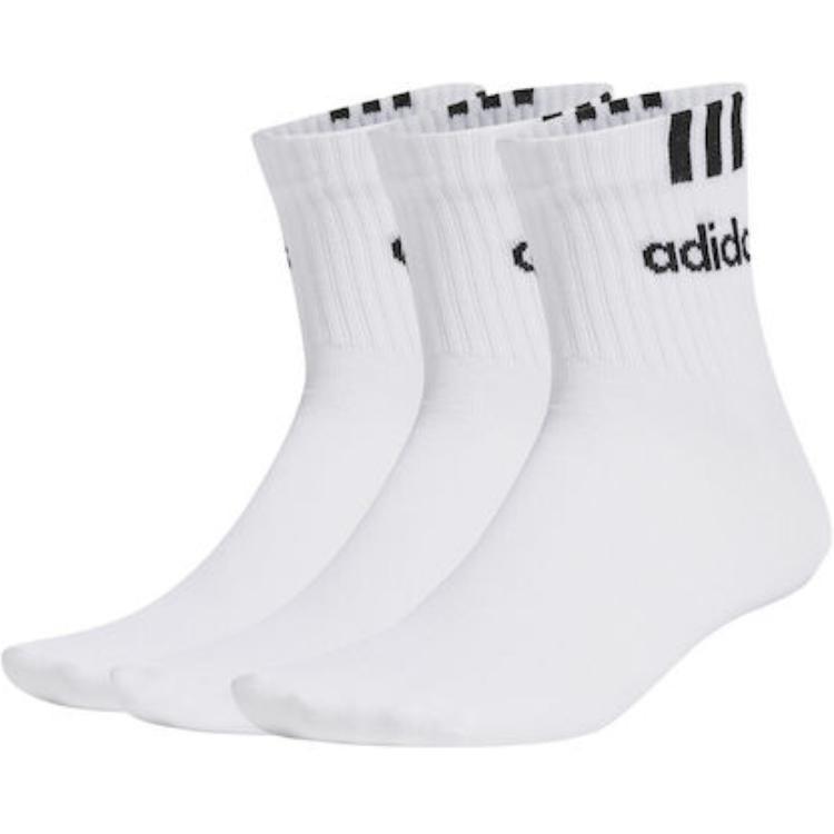 Три пары линейных носков миди унисекс белые Adidas
Три пары линейных носков миди унисекс белые Adidas