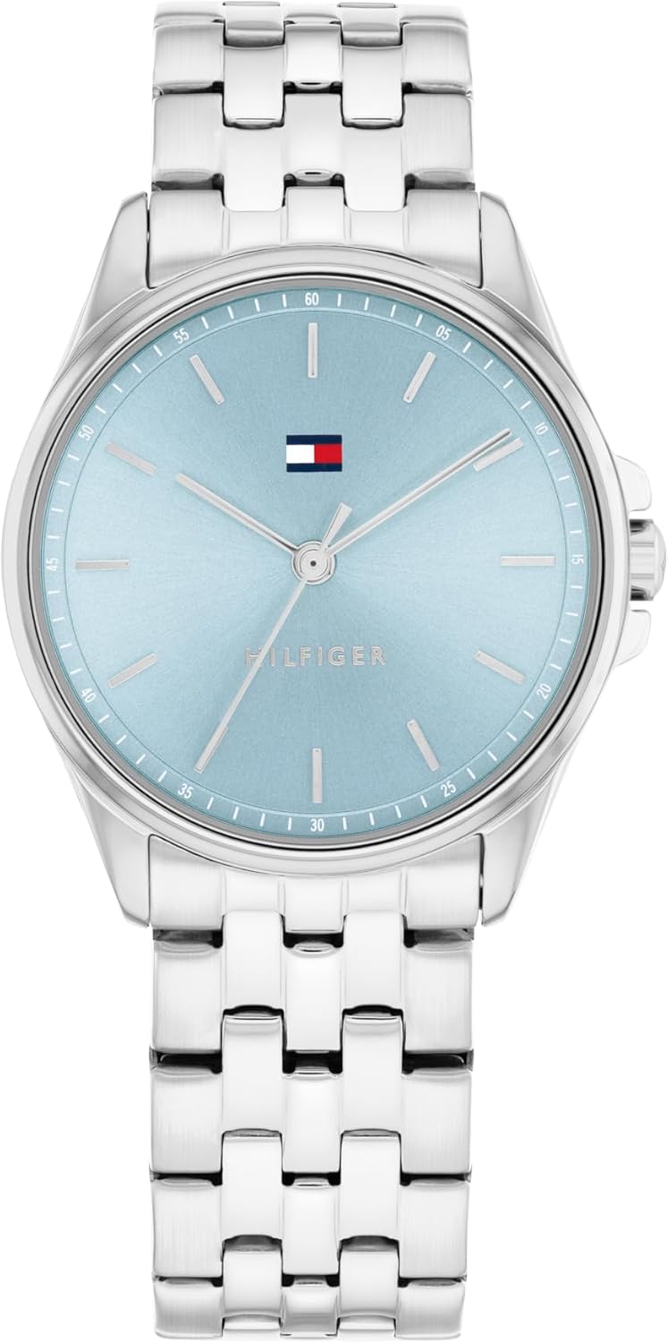 Женские кварцевые часы Tommy Hilfiger 3H с браслетом - универсальные, удобные и неподвластные времени - водонепроницаемость 3 АТМ - для повседневной носки - подарок для нее - 30 мм, Silver
Женские кварцевые часы Tommy Hilfiger 3H с браслетом - универсальные, удобные и неподвластные времени - водонепроницаемость 3 АТМ - для повседневной носки - подарок для нее - 30 мм, Silver
