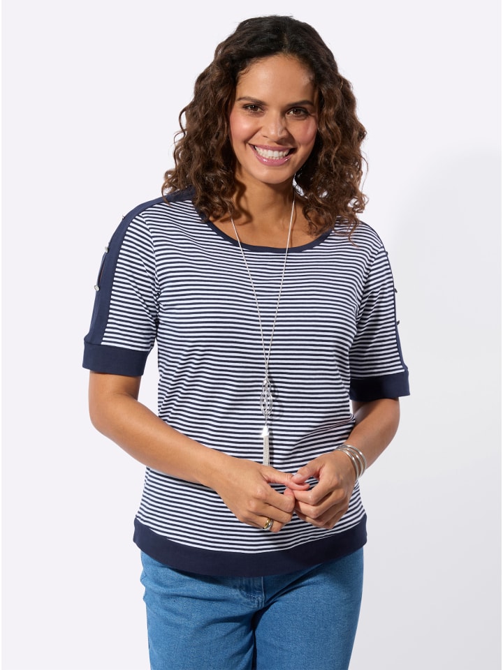 Полосатая рубашка темно-синего и белого цветов WITT WEIDEN
Полосатая рубашка темно-синего и белого цветов WITT WEIDEN