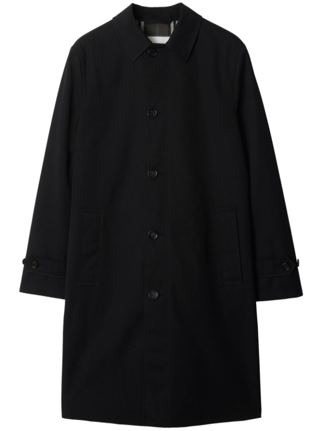 Burberry однобортное пальто, черный 
Burberry однобортное пальто, черный