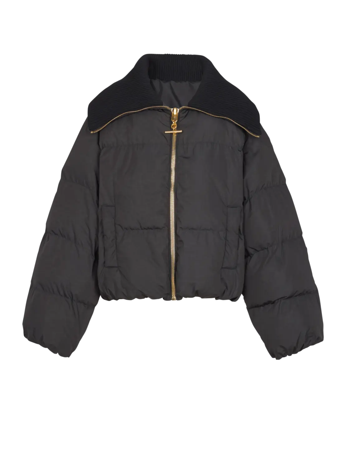 Укороченная объемная стеганая куртка Balmain, черный
Укороченная объемная стеганая куртка Balmain, черный