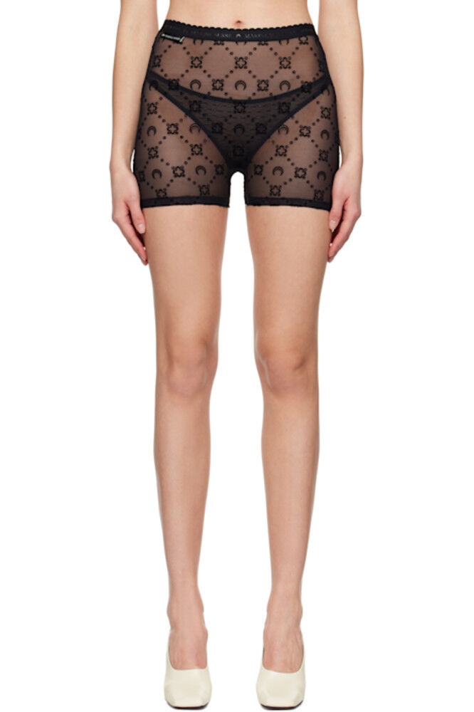 Эксклюзивные черные сетчатые шорты SSENSE Marine Serre
Эксклюзивные черные сетчатые шорты SSENSE Marine Serre